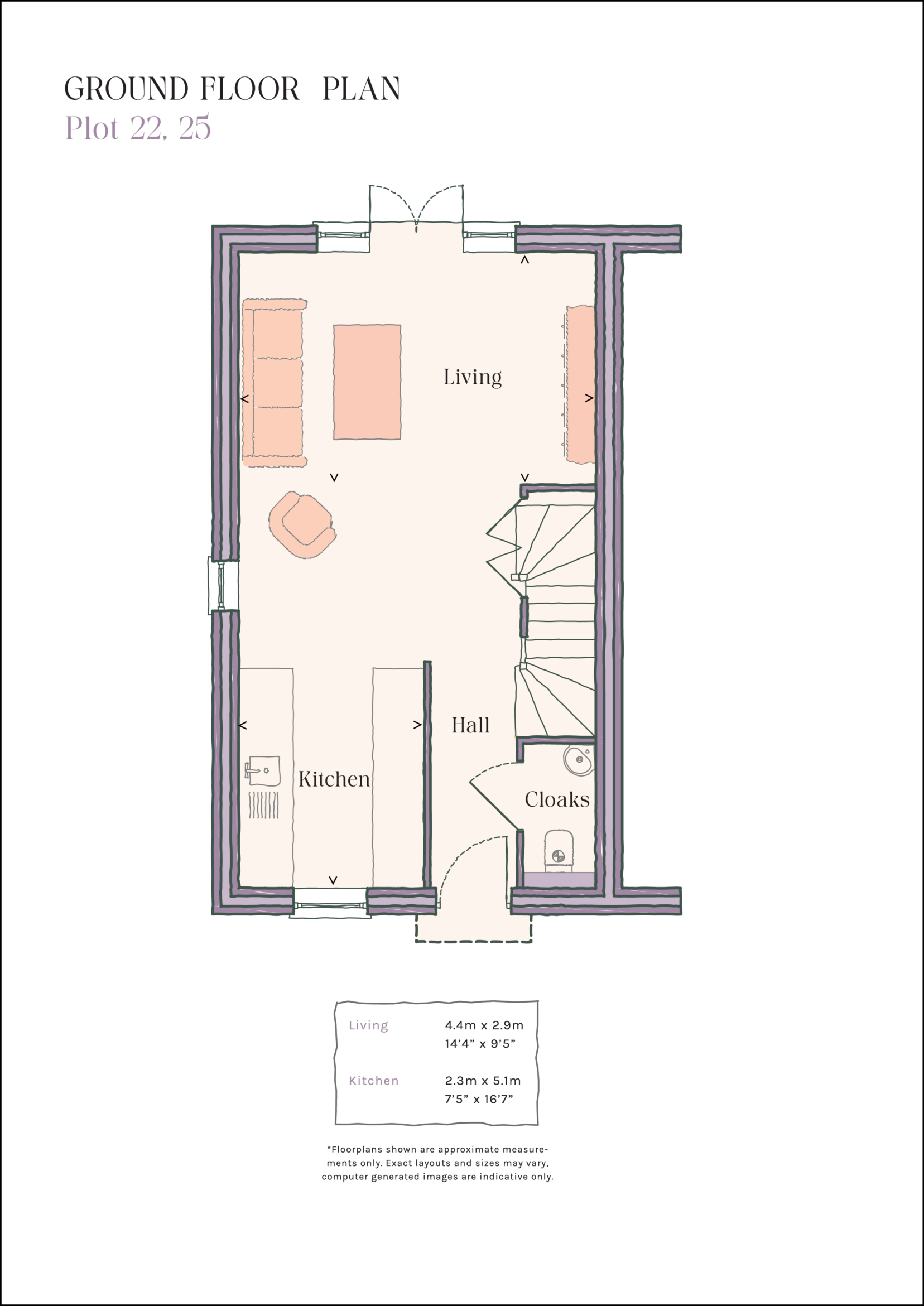 PLOT 22 25 skylark ground floor plan