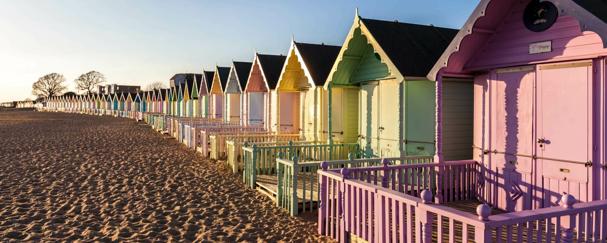 Beach Huts at West Mersea Beach - Living in Essex Lifestyle