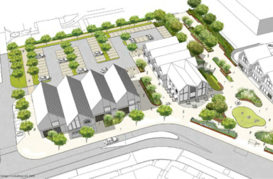 Plaza architect drawing